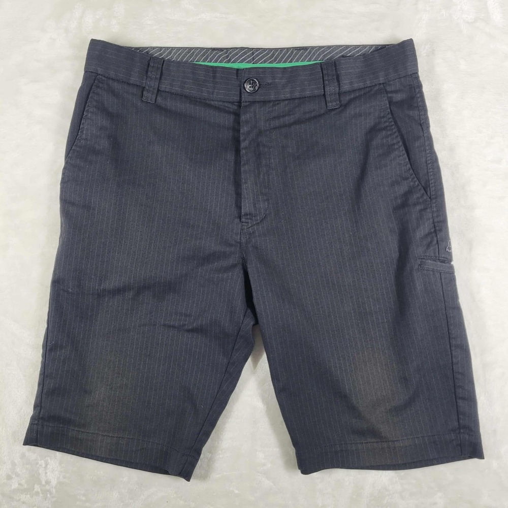 Fox Racing Essex Tech Stretch Shorts Men's 34 Black Striped Outdoor Hike Comfort